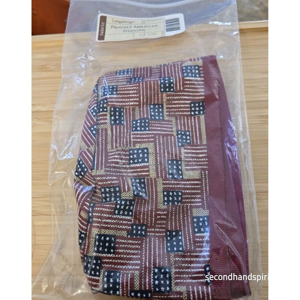 Longaberger Darning Basket Liner Proudly American in bag NEW